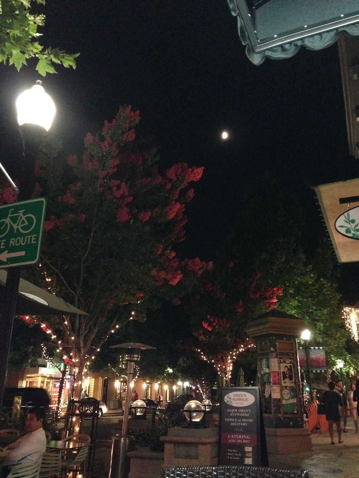 Castro Street lit up at night