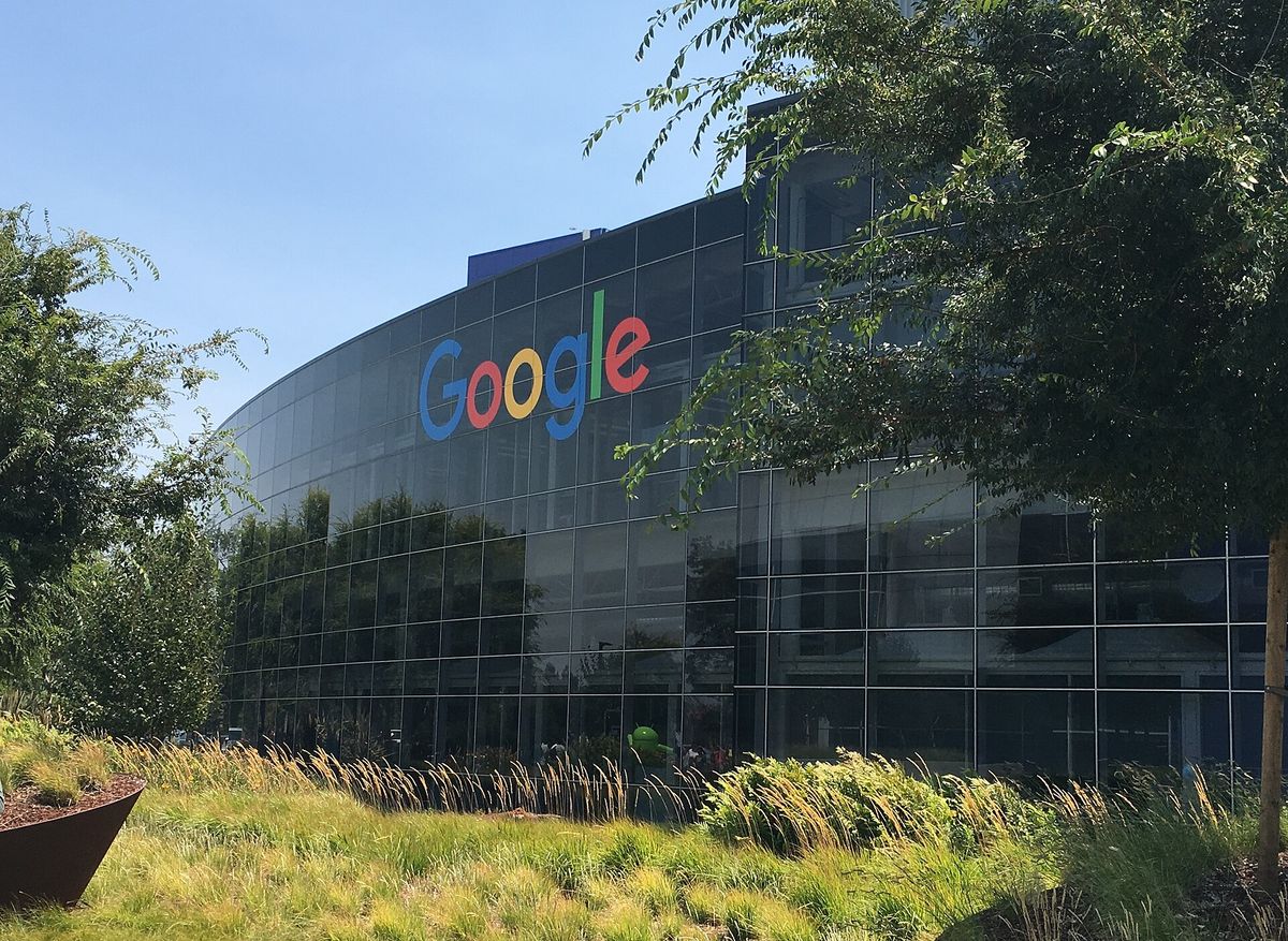 A building at the Googleplex, Google's headquarters
