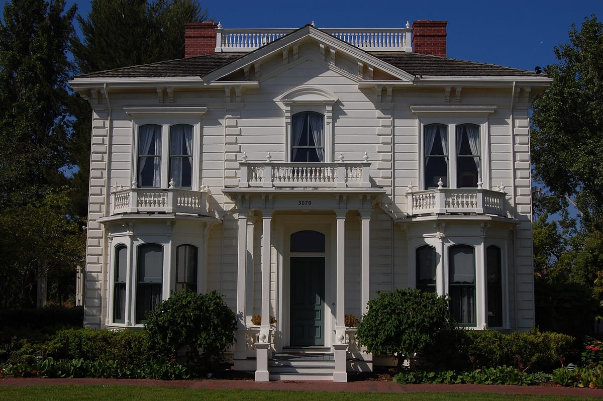 The Rengstorff House, an Italianate Victorian of about 1867